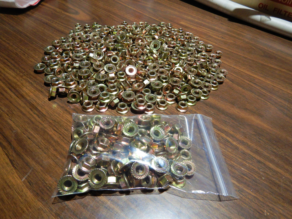 8mm x 1.25 Yellow Zinc Flange Nuts  Grade 10.9   (  J.I.S. )  Bags X  50 Count