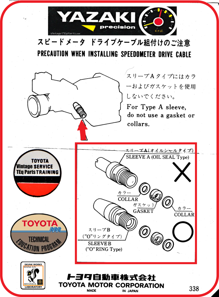 OEM TOYOTA LandCruiser 83710- Speedometer Speedo Cable Assy  Fits  1973-1984 FJ40, FJ43, BJ42, HJ47 3Speed , 4 Speed,  5speed H55F ,H41, H42