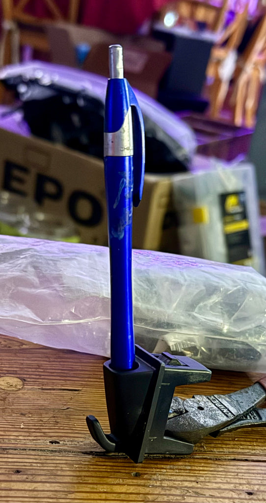 OEM Genuine Toyota Japan Spec. Stylus /  #2 Pencil / #2 Ink Pen Holder w/ Utility Hook Provision FJ62 FJ80 FZJ80 70 Series. ( NOTE : Tall & Skinny Vertical Switch Knock-Out Size-Spec. )