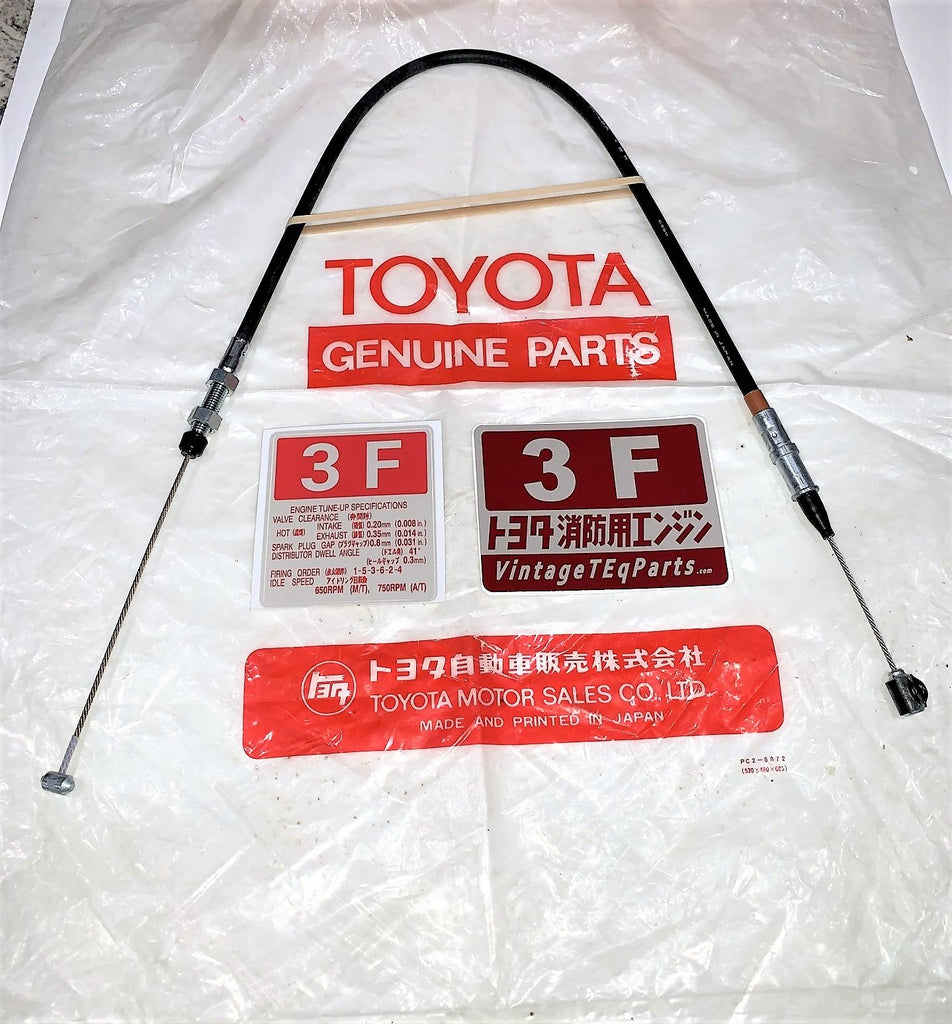 NOS OEM TOYOTA 3F CARB. NON-USA Double BALL SOCKET Ends  Accelerator Cable Assy. 78180-90A11 / 78180-90A12 Fits  8/87-3/92   FJ62