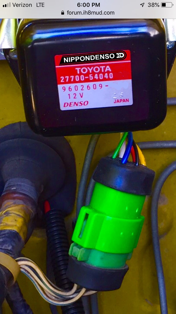 12V OEM Genuine  NipponDenso JAPAN Spec. Voltage Regulator OVAL 6 wire green Plug Water Proof