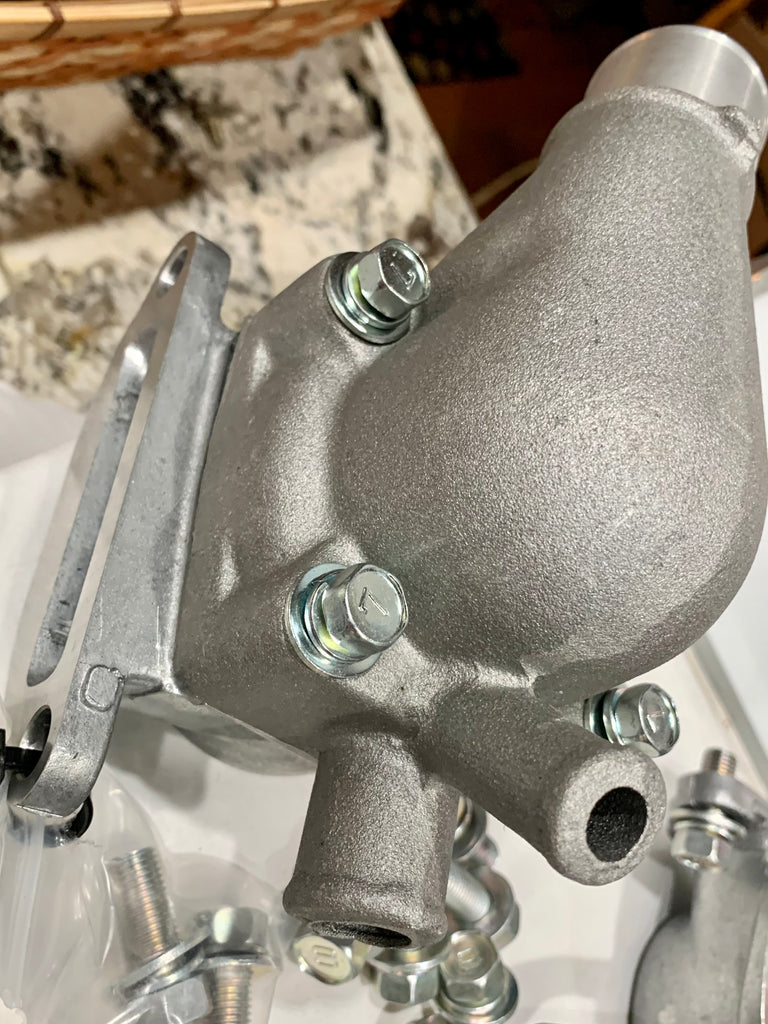 UPDATED NEW 6pc KIT  Thermostat Housing PLUG & PLAY Violet Silver Zinc Plated Salt Spray Rating Thermostat Housing ALL JAPAN Spec. JIS DOUBLE SEMS BOLTS Hardware Mounting KIT  F1.5 2F 3F CARB. 3FE 1972 -1990 FJ40 FJ60 FJ55 FJ43 FJ62 FJ80