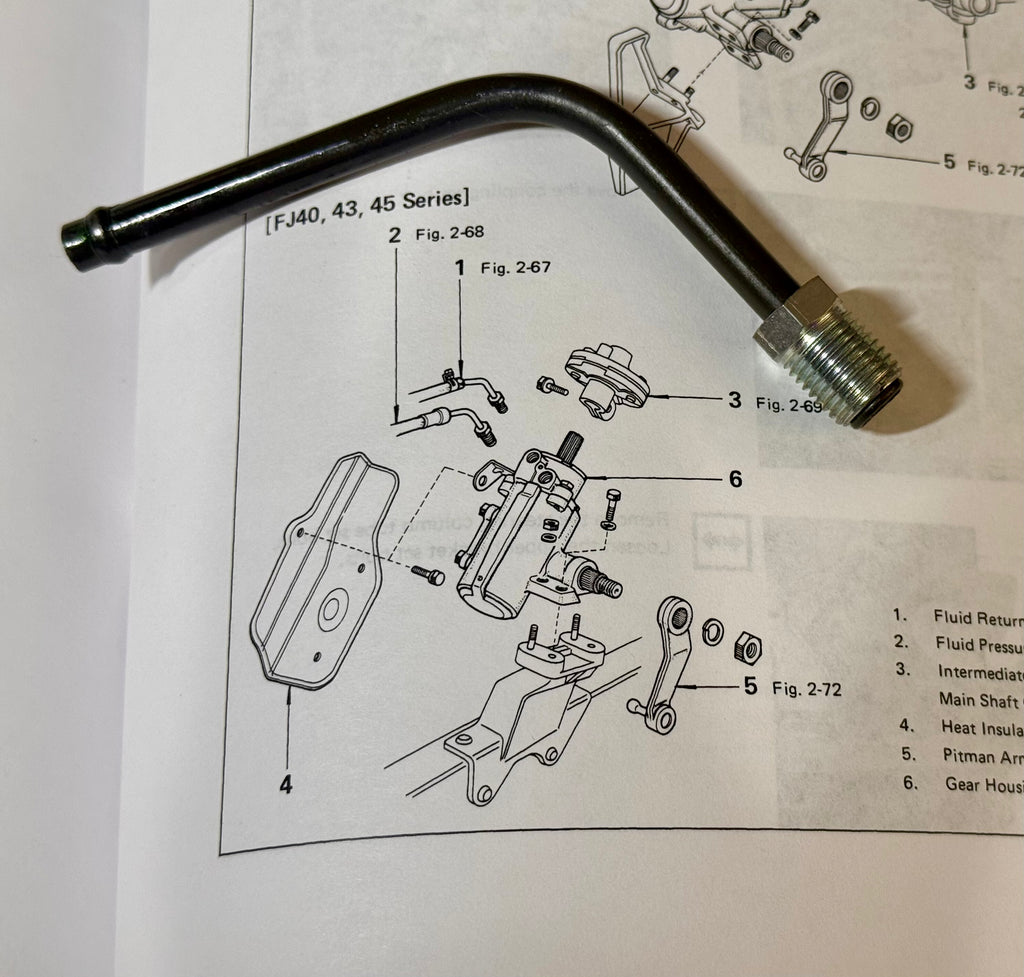 ( Smaller Early Size Threaded Fitting ) Power Steering Return Line Fitting at Box Early 78-1980 Smaller Size Spec.  44416-60020-R