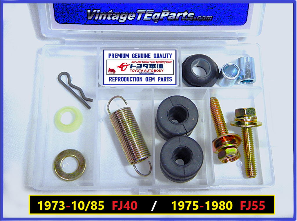 New Updated  Accelerator Linkage  Torque Rod Bracket Cushions Collars Rebuild Restore Refresh Kit  90560-06238  /   90540-09059   FJ40, FJ55  2F  1/75-12/84