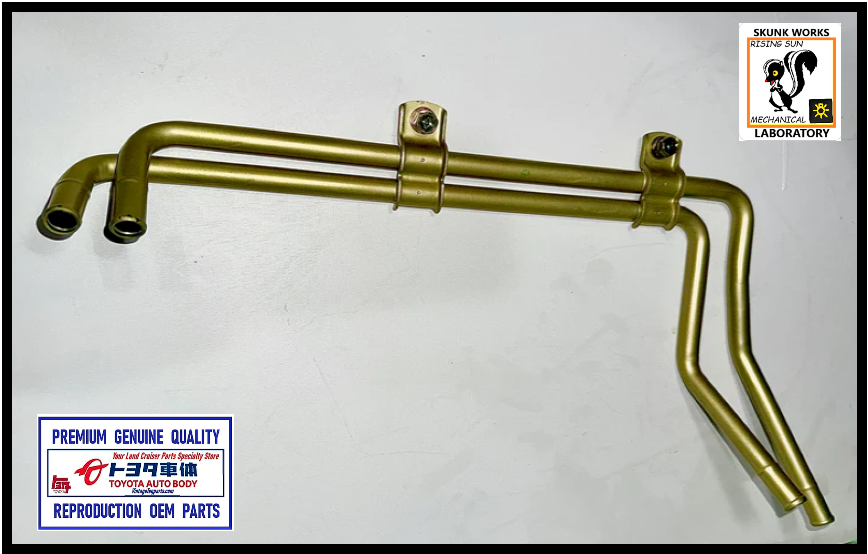 Rear Heater Double Pipes From Rear Core to Main Long hard Lines FJ60 FJ62 BJ60 HJ60 HJ61