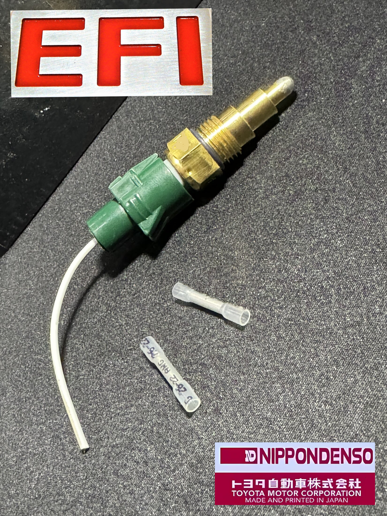 FJ62 3FE PLUG and PLAY Repair KIT OEM Genuine NipponDensso JAPAN , Fuel Pressure Temperature Sensor ,  SENDER WATER TEMPERATURE Gauge Fits 87 -90 . GREY TIP 1 wire  comes with the OEM Connector Plug , Seal and Extra YAZAKI OEM Terminals