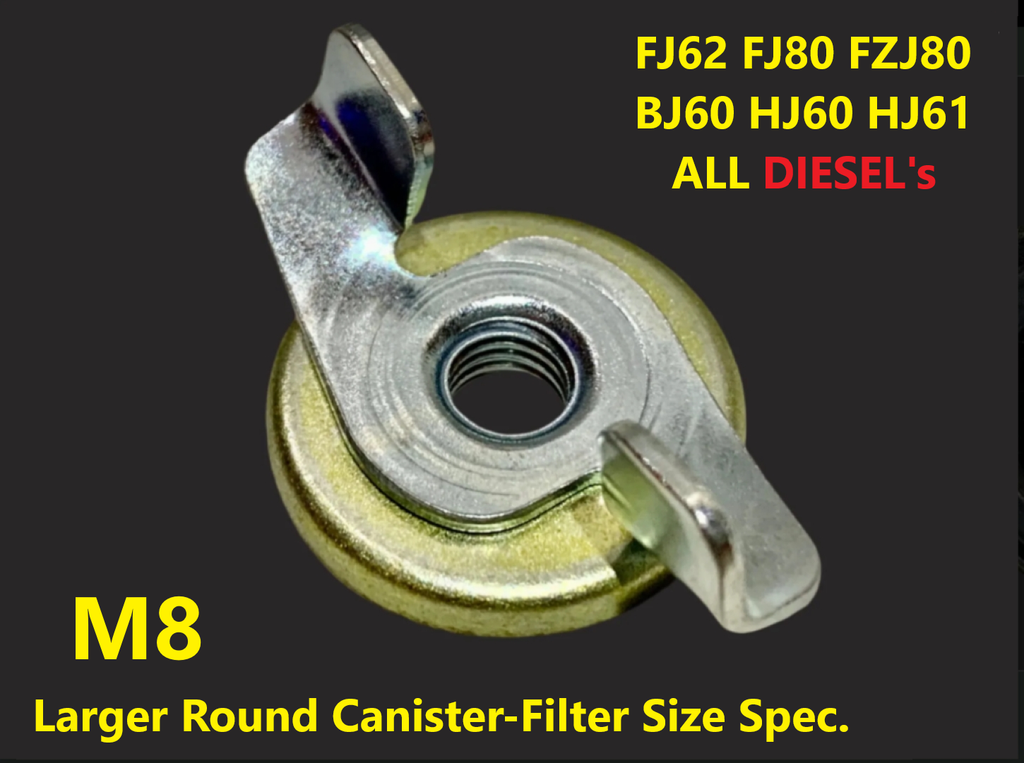 Larger HEAVY DUTY Saudi-Spec. Region Market Type NOS Air Filter Cleaner Box Canister Style Round Type EARLY USA Spec. 1962-12/74 F Engine &  NON-USA 2F 1/75-9/87 Lower Main Section FJ40 FJ55 FJ60  FJ80 FZJ80