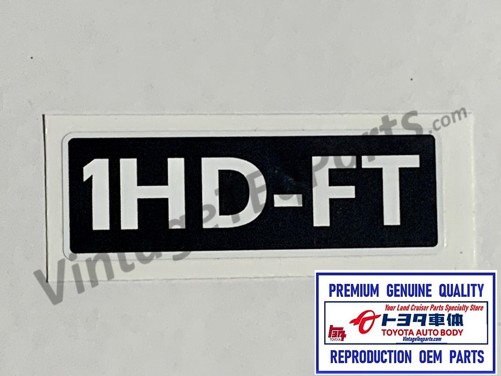 1HD-FT  TURBO DIESEL Decal Sticker Emblem JDM Land Cruiser Japan. Spec.