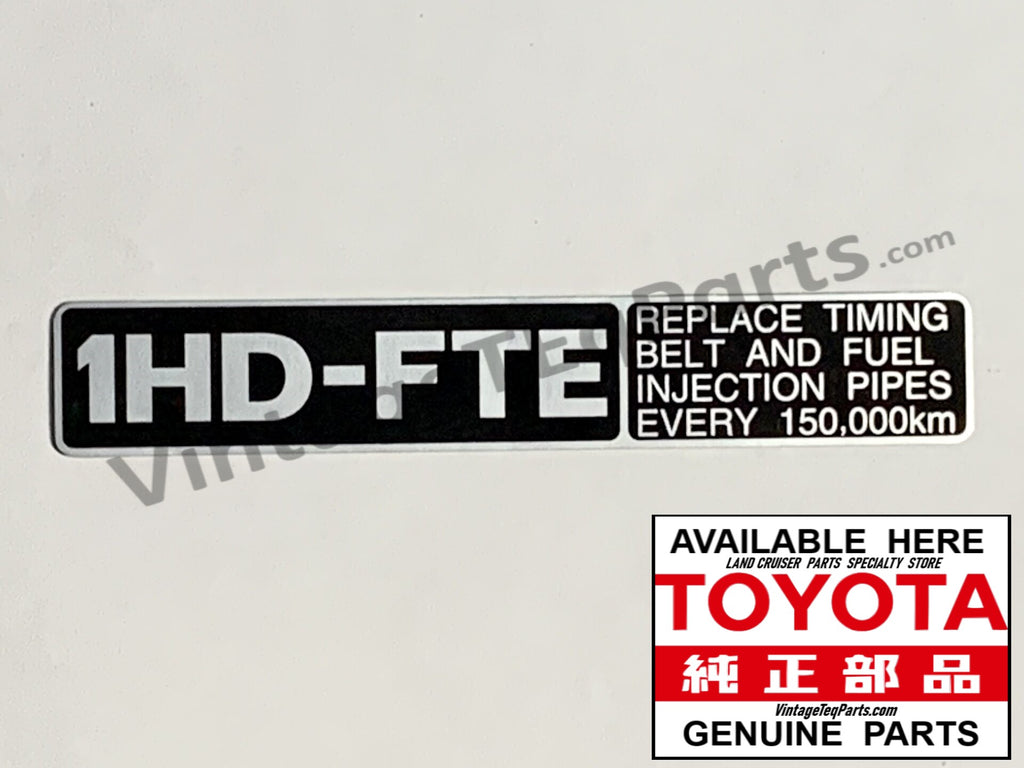NOS OEM Genuine Toyota 1HD-FTE BLACK TURBO DIESEL Decal sticker Emblem JDM Land Cruiser Japan. Spec.