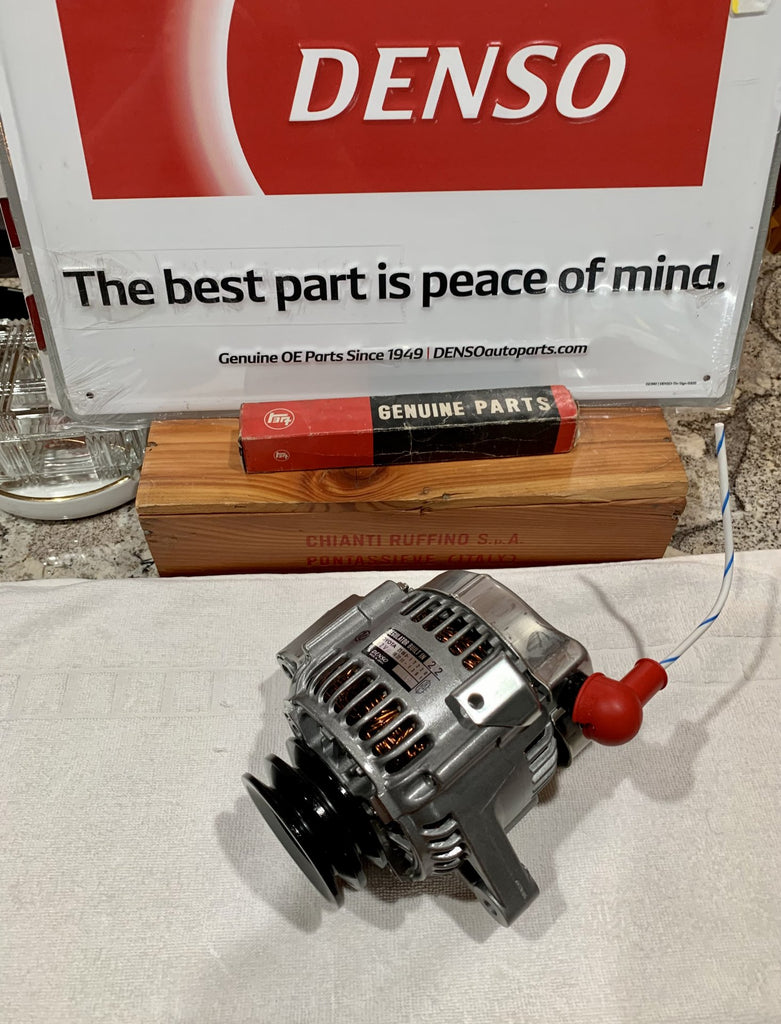 NOS GENUINE NipponDenso / DENSO 80A amp 12V Alternator 27060-17220 NEW comes with B+ OEM RING Terminal Rubber DENSO Boot and Pigtail , also Special HEX NUT  1HZ  ( NO CORE )