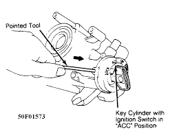 Ignition Lock Cylinder PUSH DOWN -Locking Button Type Steering Column - OEM TOYOTA ParT - FJ40, FJ45, FJ55, BJ Fits 1973-1984  Part # 69057-90800