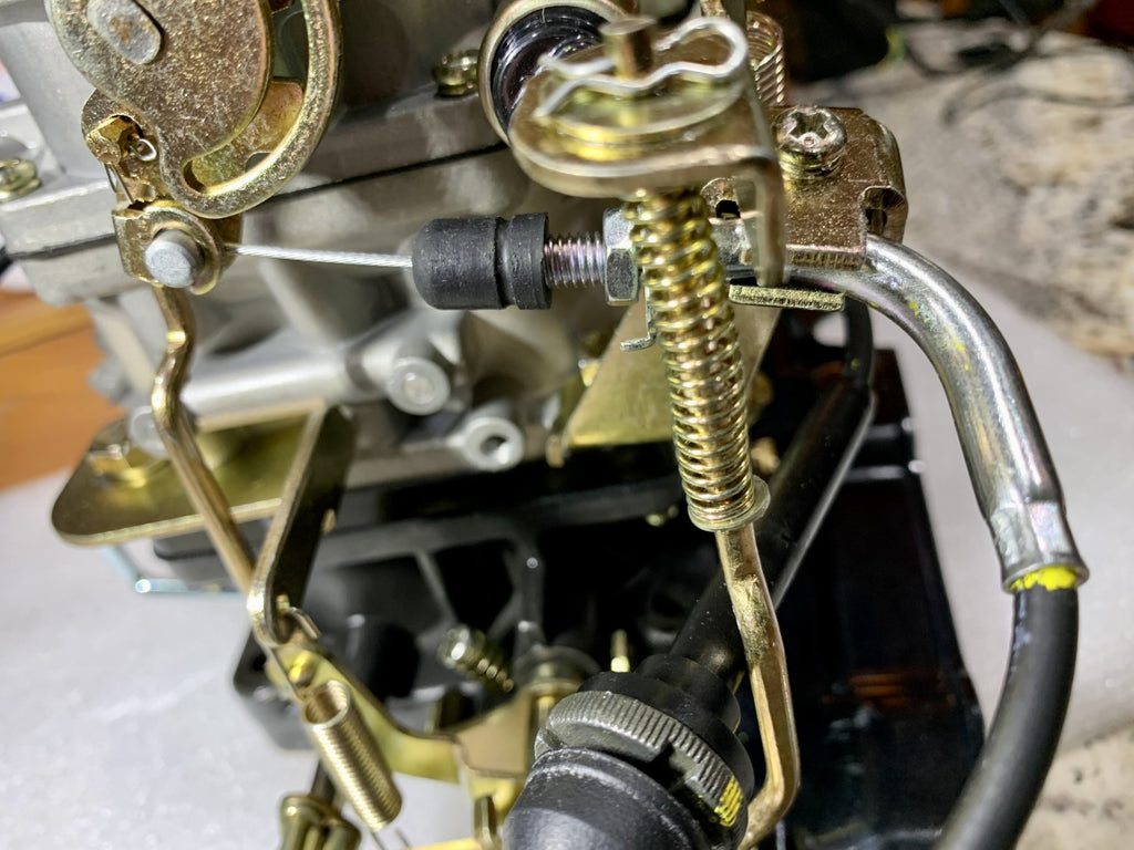 NEW OEM Type  Modern Updated CHOKE CABLE Assy.  Part # 78310-60420 Fits ALL 1/75-10/85  FJ40 FJ45 FJ55 2F Engine Carburetors w/ a Barrel Stop Type Butterfly Attachment Point