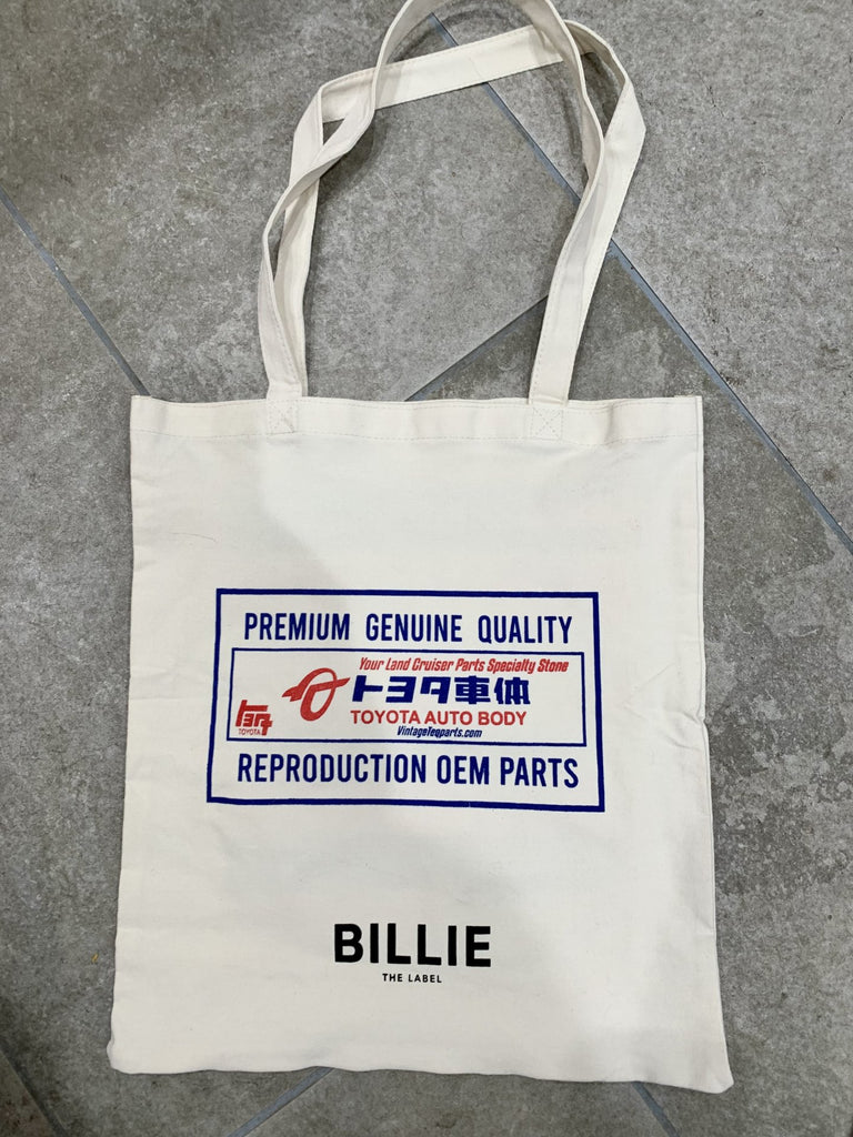 OEM Inspired Canvas Parts TOTE Bag &  Tool Roll Matching  NipponDenso / Denso DOUBLE Sided LOGOS Super Heavy Duty Beige Canvas bag