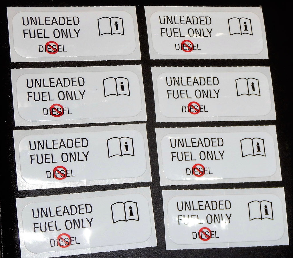 UNLEADED FUEL ONLY NO DIESEL Decal Toyota  Label  F 1.5 , 2F , 3FE  , 1FZ-FE FJ40 ,FJ43 ,  FJ45,  FJ55 , FJ60, FJ62 , FJ80