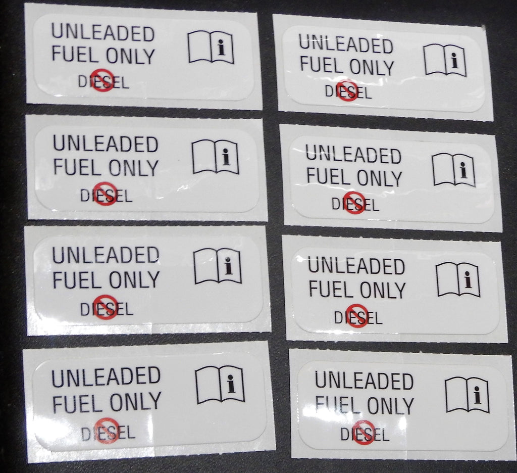 UNLEADED FUEL ONLY NO DIESEL Decal Toyota  Label  F 1.5 , 2F , 3FE  , 1FZ-FE FJ40 ,FJ43 ,  FJ45,  FJ55 , FJ60, FJ62 , FJ80