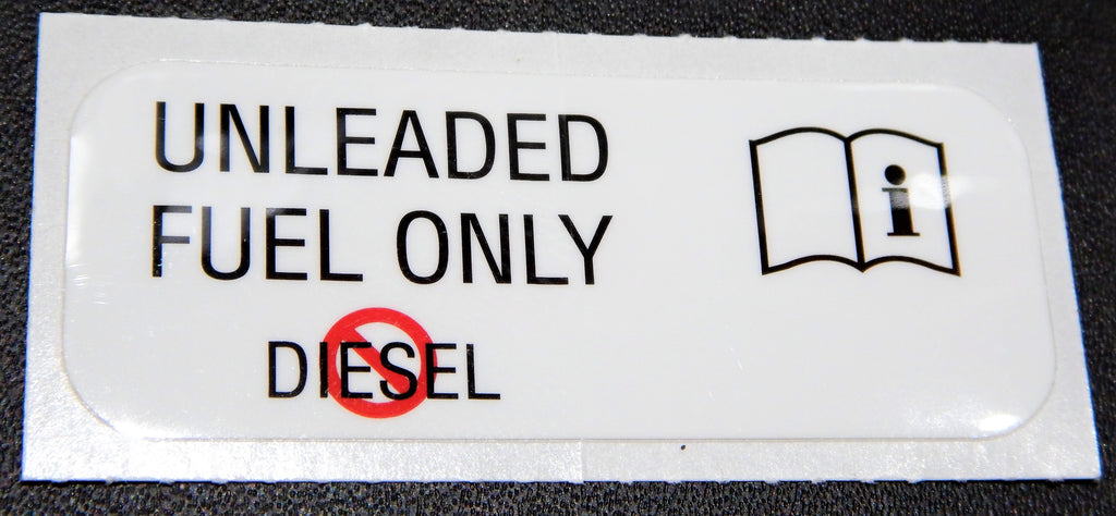 UNLEADED FUEL ONLY NO DIESEL Decal Toyota  Label  F 1.5 , 2F , 3FE  , 1FZ-FE FJ40 ,FJ43 ,  FJ45,  FJ55 , FJ60, FJ62 , FJ80