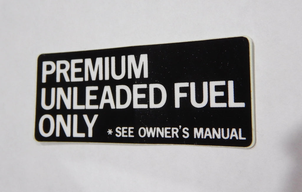 PREMIUM  UNLEADED FUEL ONLY Decal Toyota  Label  F 1.5 , 2F , 3FE  , 1FZ-FE FJ40 ,FJ43 ,  FJ45,  FJ55 , FJ60, FJ62 , FJ80