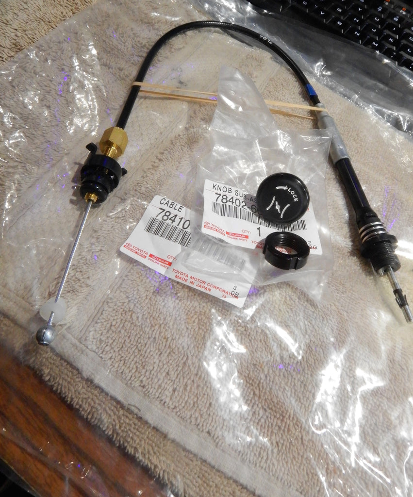 NEW  NON-USA JDM 80 Series Hand Throttle Cable plug and play kit 1/90 -1998  WILL FIT a USA SPEC FJ80 / 80 Series LHD