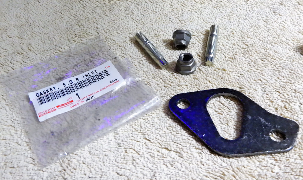 EGR Inlet #2  Gasket Repair Kit Special TORX Studs and Self Locking Nuts OEM Toyota Parts  Late Model FJ40 FJ60 2F