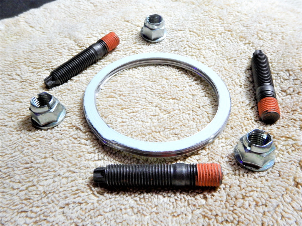 1/75 -1987 FJ40 /  FJ60  Exhaust Down PIPE Repair Kit #1 OEM TOYOTA Genuine  Parts FJ60 2F Engine Updated / Upgraded Exhaust Manifold to Front Down Pipe Gasket and Special Unique Hardware TORX STuds and Locking Flange Nuts