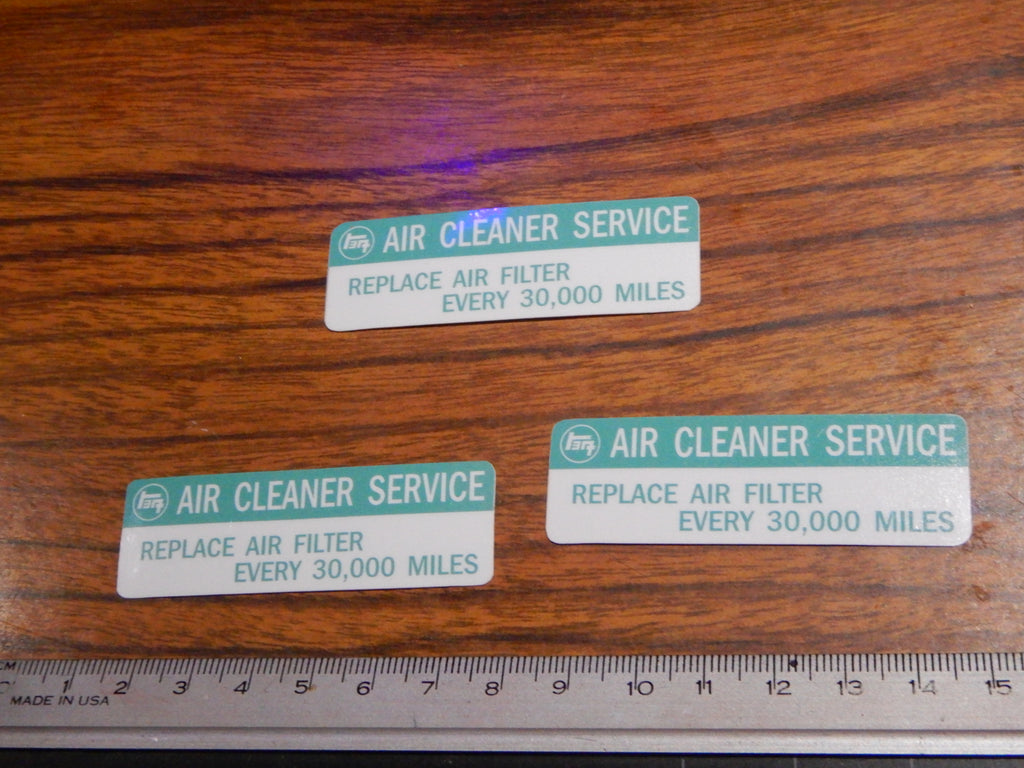 TEq AIR CLEANER SERVICE Decal Toyota Plate  Label  JDM FJ40 , FJ45,  FJ55 BJ40, BJ42 , HJ60 , HJ62 , HJ47 , HJ45 , FJ80   HZJ80