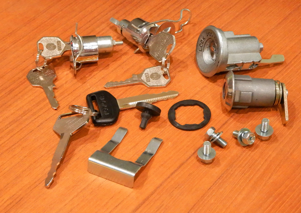 13pc Complete Vehicle Lock and Key Cylinder Set 69505-60010-R  Fits 9/72 - 1/75 FJ40 VLS Hard Top 100% Toyota Genuine Parts