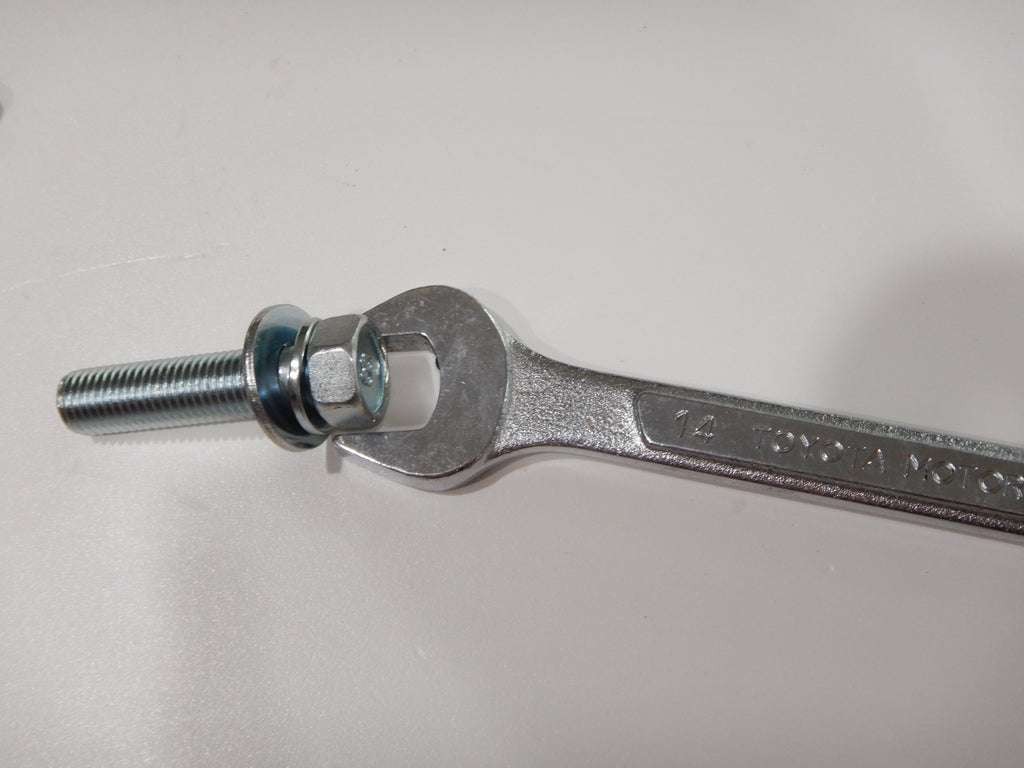 OEM TOYOTA Stamped #8  M10 x 1.25 x 40mm LONG SEMS JIS JAPAN BOLTS SILVER BLUE ZINC PLATING ( qty x 10pack kit )