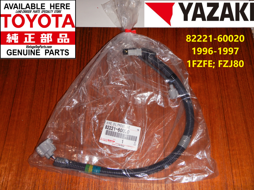 LX450  FZJ80 LATER TOYOTA Oil Pressure Sending Unit Sensor Switch Connector Wire SUB Harness Repair Kit DOUBLE  Wire Type  82221-60020  1FZ-FE   1 / 1996 - 1 / 1998