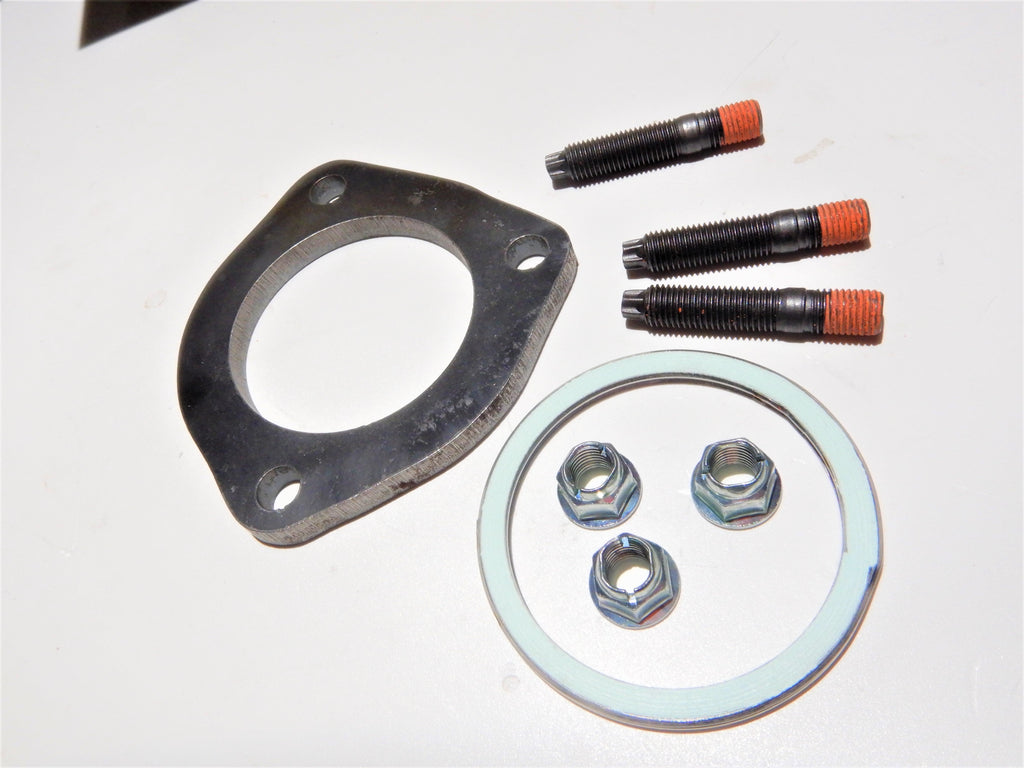 Carbon Steel 2F Exhaust Manifold Flange Down PIPE KIT 1/75 -1987 FJ40 FJ60 FJ55 OEM TOYOTA Genuine Parts Updated Upgraded Special Unique Hardware TORX STuds and Locking Flange Nuts ( 3-BOLT FLANGE WATER JETTED IN-HOUSE )