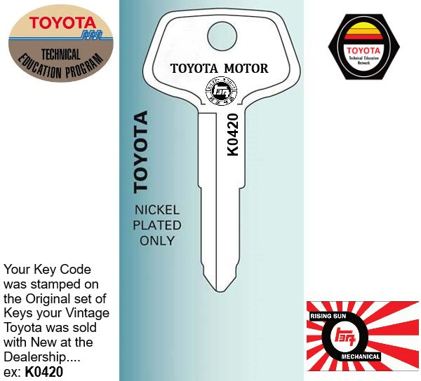 Toyota Key Code BODY – VintageTEqParts.com