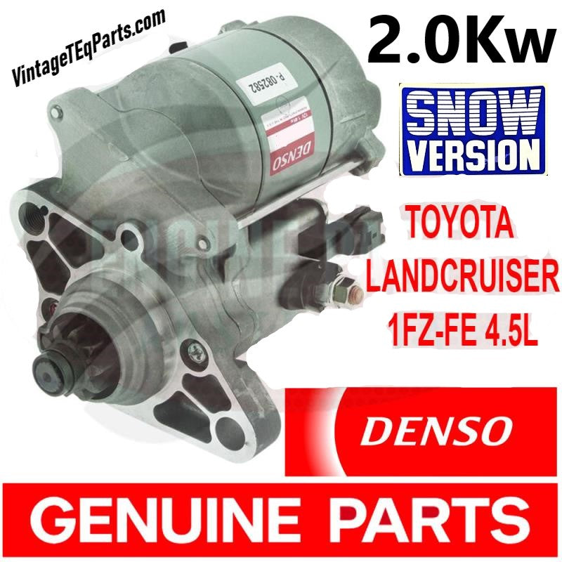 OEM Genuine NipponDenso /  1FZ-FE  COLD CLIMATE Spec. Arctic. 2.0 KW OEM TOYOTA  Starter Motor Kit FITS 1994-1997 Land Cruiser FZJ80 /  LX450  FJ80