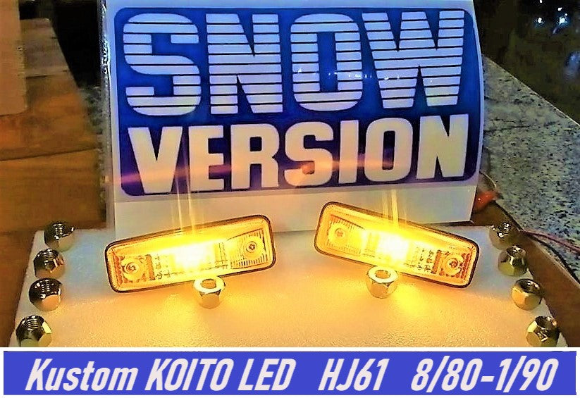 NOS OEM TOYOTA NON-USA HJ61 Genuine SKUNK-WORKS KUSTOM KOITo LED FRONT SIDE MARKER LAMPS LIGHTS SET PAIR